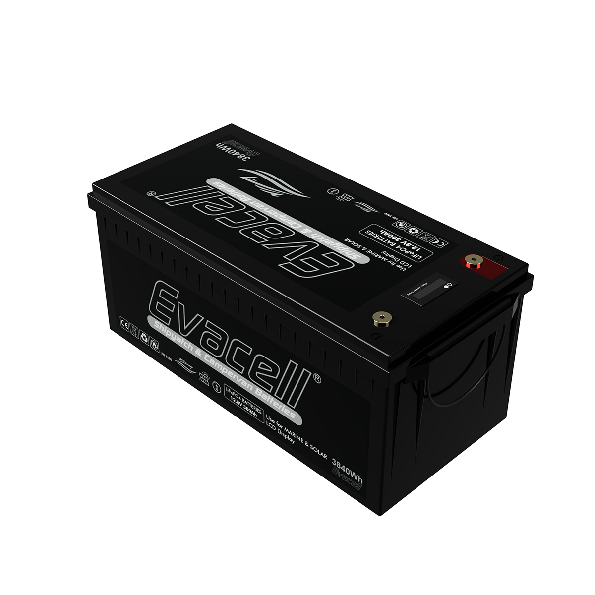Evacell Battery - 12 Volt 300 Amper LiFePO4 Batarya